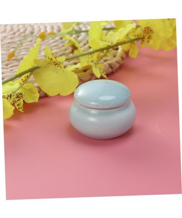 ibasenice Travel Cosmetic Containers Cosmetic Jars with Lids Candy Jar Travel Toiletries Sealed Container Airtight Glass Containers Small Ceramic Jar with Lid Balm Jars Empty Flour Ding Kiln Blue medium - Buy Online on GoSupps.com