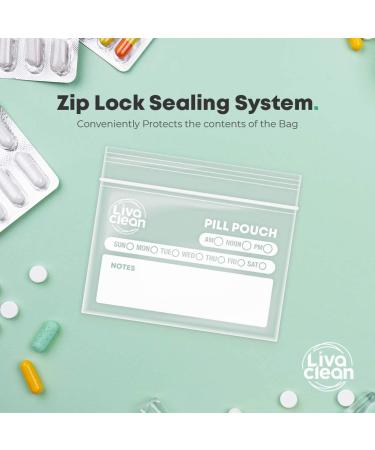 125 Pack Pill Pouches for Medicine Travel - Upgraded Thickness Pill Bags for Daily Medication Organizer - Small Pills 3x2.8 Inch - Buy Online on GoSupps.com