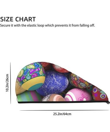 Easter Eggs1 Microfiber Hair Towel - Soft Super Absorbent Wrap for Women | Quick Dry Coral Velvet Cap for Long Curly & Thick Hair - Buy Online on GoSupps.com