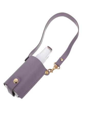 Oatipho Lotion bottle made of leather PU fall spray container for make-up spraying devices cosmetic container empty cosmetic bottle empty travel bottle Hand filling violet the pet 12.5x3.8cm purple