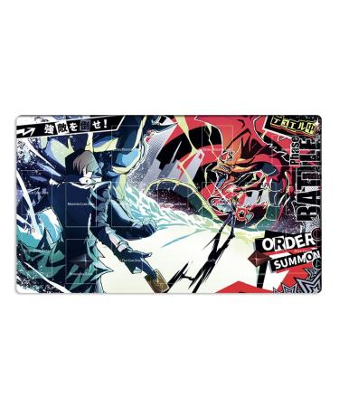 New Mlikemat Playmat Slifer The Sky Dragon & Kaiba Seto TCG CCG OCG Trading Card Game Mat with Zones + Free Bag (ZD039-959-A)
