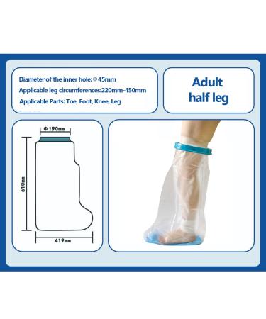 DESTRIC Waterproof Leg Cast Cover - Non-Slip, Reusable Protector for Shower and Bathing - Watertight Seal for Broken Leg, Knee, Foot, Ankle Wound - Buy Online on GoSupps.com