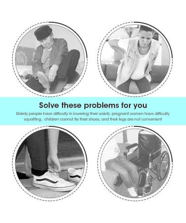 Feeke 6 Pack Lazy Shoe Helper - Portable Shoe Lifting Aid for Seniors, Elderly, and Disabled - Sock Slider with Handles - As Seen on TV - Green - Buy Online on GoSupps.com