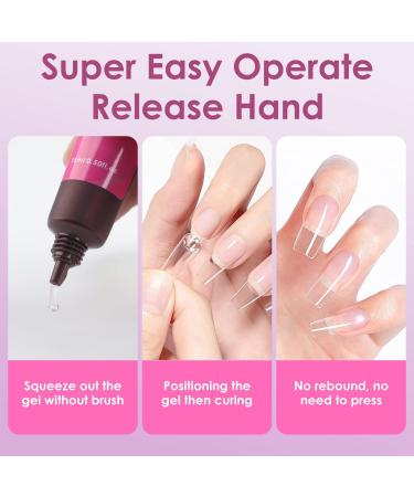 Nail Tips Glue Gel Pcs Melous Solid Gel Nail Glue for Acrylic Nail Tips Press on Nails Long Lasting U V Glue Gel for Nail Extension A0-2 Pcs Nail Tip Glue - Buy Online on GoSupps.com
