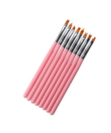 8 Pieces Sets Nail Art Brush Tool Flower Brush Painting Dotting Detailing Pens Reusable