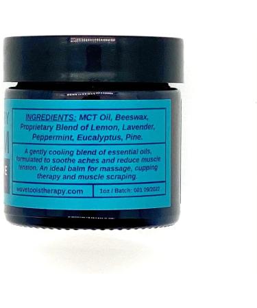 Wave Tools All Natural Recovery Balm | 1 oz Essential Oils for Massage | Soothe & Relax in Amber Glass Jar - Buy Online on GoSupps.com