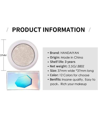 Loose Shadow Pigment Eye Glitter Mud Sequins Eyeshadow Nudes (F One Size) 1 count (Pack of 1) F - Buy Online on GoSupps.com