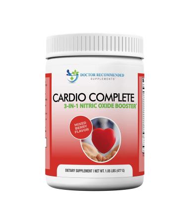 Cardio Complete - Heart Health Support Powder Supplement - 3-in-1 Nitric Oxide Booster with 5 000 L-Arginine 1 000mg L-Citrulline and Hawthorn Berry 1.04 Pound (Pack of 1)