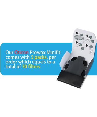 Oticon ProWax MiniFit Hearing Aid Wax Guards - Replacement Wax Filters (3 Packs/18 Pcs) - Essential Hearing Aid Supplies - Buy Online on GoSupps.com