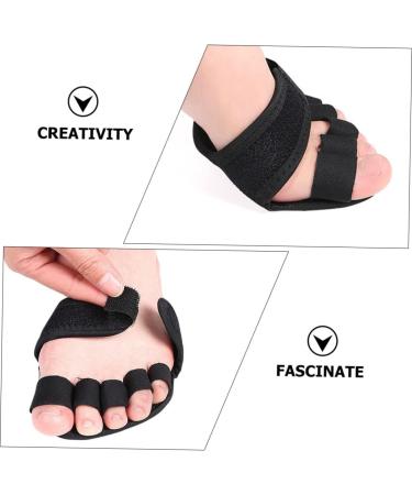 FOMIYES Five Finger Half Socks - Sweat-Absorbing Forefoot Pads Anti-Slip Palm Cushions - 2 Pairs - Black 12x10.5cm - International Shipping Available - Buy Online on GoSupps.com