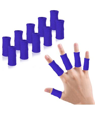Ednyzakrn 10 piece of finger protection in the event of injury finger bandage finger bandage stretchable finger cover for trigger finger arthritis swelling basketball finger protection unit size blue 10