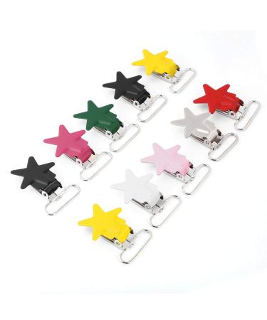 10 Pieces Pacifier Clips - Pentagram Strap Holder for Baby Boys & Girls | International Shipping Available - Buy Online on GoSupps.com