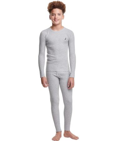 Nautica Boys 2-Piece Waffle Thermal Underwear Set - Grey, Size 8-10 - Buy Online on GoSupps.com