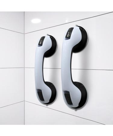 2 Pack Shower Handle 12" Grab Bars for Bathroom Shower Handles for Elderly Grab Bars for Bathroom Safety Grab Bar Shower Grab Bar with Strong Hold Suction Cup Grip Grab in Bathroom