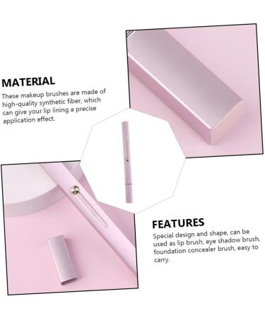 Ipetboom Flat Concealer Brush 1pc Lip Brush Aluminum Tube With Cover Cosmetics Wand Makeup Brushes - Buy Online on GoSupps.com