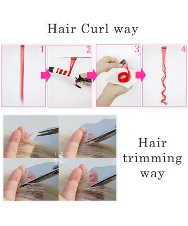 Rhyme 14 Color 14 PCS Colored Hair Extensions Clip in/on for Women Girls - Multicolored Synthetic Hair Extensions - Buy Online on GoSupps.com