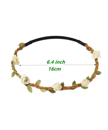 Buy Candygirl 12-Piece Multi-Colored Flower Headbands | Bohemian Wedding Crowns for Women & Girls - Perfect for Beach Parties & Events - Buy Online on GoSupps.com