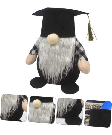 Cabilock 1pc School Season Dwarf Home Adornment Doll Lovely Ornament Graduation Decoration Faceless Black 21x19cm - Buy Online on GoSupps.com