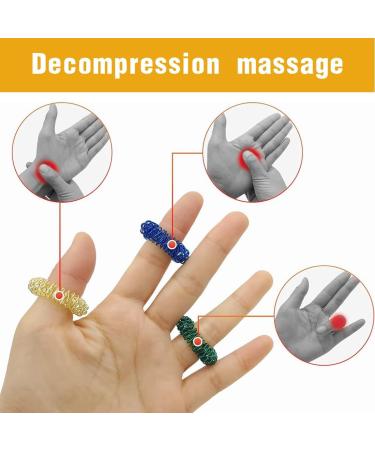 Xoudke 10-Piece Acupressure Ring Set | Stress Relief & Blood Circulation | Finger & Toe Massage Rings - Buy Online on GoSupps.com