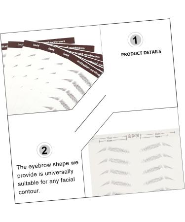FOYTOKI 6pcs Eyebrow Stickers Brown Fake Eyebrows Makeup Eyebrow Transfer Black Eyebrow Water Transfer Paper 5.8X1X0.1CM Brown - Buy Online on GoSupps.com