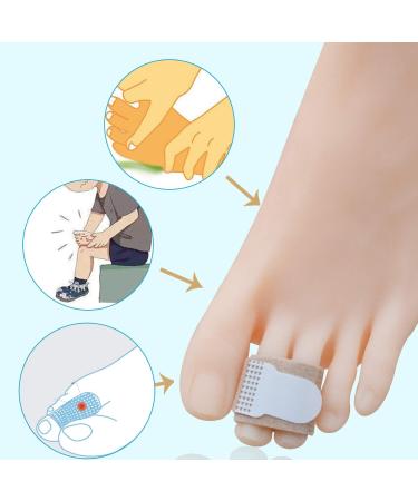 4 Pieces Broken Toe Wraps - Cushioned Toe Splint & Hammer Toe Straightener for Injury Relief - Buy Online on GoSupps.com