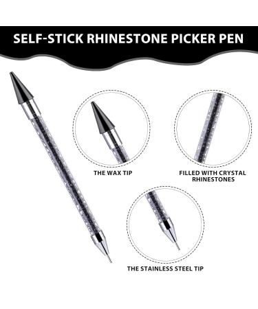 Strass Picker Tool & Dotting Tool - Double-Sided Rhinestone Applicator with Wax Head for Manicure - International Shipping - Buy Online on GoSupps.com