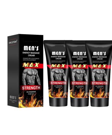 Cr me d' rection pour hommes cr me d' rection pour l'am lioration sexuelle huile essentielle de massage nerg tique du p nis pour les soins retarder les performances augmenter la force (M 3PC)