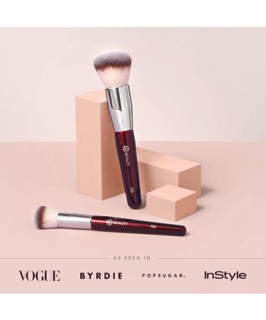 BK BEAUTY Large Buffer & Round Foundation Brush Set - 2PC | Professional Makeup Brushes for Liquid Cream Powder & Blush | Premium Tools for Flawless Application - Buy Online on GoSupps.com