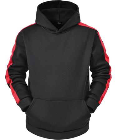 Hanxiulin Men's Jogging Suit - Casual Hooded Zipper Training Sweat Jacket | Sports Clothing for Running & Leisure - Black XXL - Buy Online on GoSupps.com