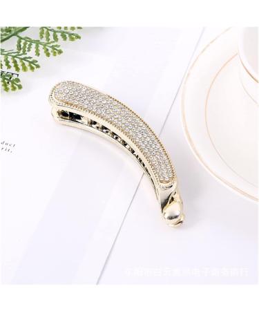 Rhinestone Banana Clips Crystal Hair Clips Rhinestone Hair Clips Banana Ladies Hair Accessories Hair Clips (Color : Coffee Gold Size : One Size) One Size Gold - Buy Online on GoSupps.com