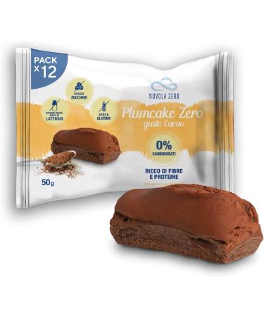 Nuvola Zero - Plumcake Zero with cocoa without carbohydrates lactose -free snack sugar -free gluten -free rich in fiber pack with 12 pieces made in Italy cocoa 12 portions - Buy Online on GoSupps.com