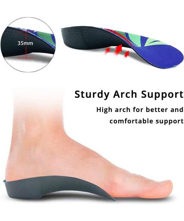 Orthotic 3/4 Length Insoles for Over Pronation & High Arch Support - Men's 6.5-8.5, Women's 7.5-9.5 - Buy Online on GoSupps.com