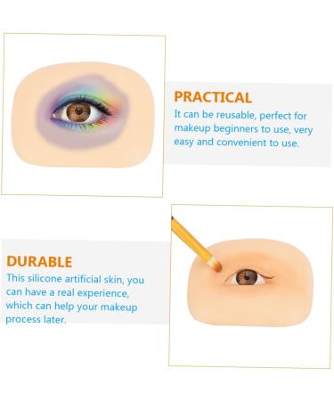 FOMIYES 4 sets Blank Make Up Training Eye Eyeshadow Thick Board of Professional Fake Makeup Silicone Skin 6.9x5.2cmx4pcs Assorted Colorx4pcs - Buy Online on GoSupps.com