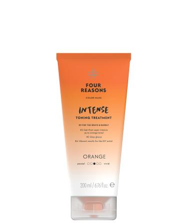 Four Reason's hair tinting conditioner - orange - natural flushing and intensive tinting for hair - semi permanent hair color in red yellow - intensive & gentle colors tint intense orange
