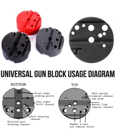 DETECH Universal Bench Block for M1911 Glock & 10/22 - Essential Gunsmith Tool for Pistols - Black - Buy Online on GoSupps.com