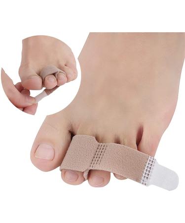 HUUG 2PC Fabric toe Finger Straightener Hammer Toe Hallux Valgus Corrector Bandage Toe Separator Splint Wrap Foot Stretcher Day Night Support