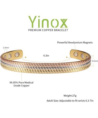 Magnetic Copper Bracelet for Arthritis & Migraines | 8 Strong Magnets | Natural Therapy Jewelry - Buy Online on GoSupps.com