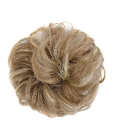 Messy Bun Hair Piece for Women Donut Hair Bun Scrunchie for Women Girls Curly Wave Synthetic Chignon Hairpiece with Rubber Band Messy Bun Hair Pieces Extensions Fake Hair Accessories for Women Girl 14H613