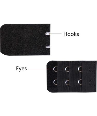 Willrain 60 Pairs Sewing Hooks and Eyes Closure for Bra Clothing Trousers Skirt DIY Craft - 3 Sizes (Silver Black) - Buy Online on GoSupps.com