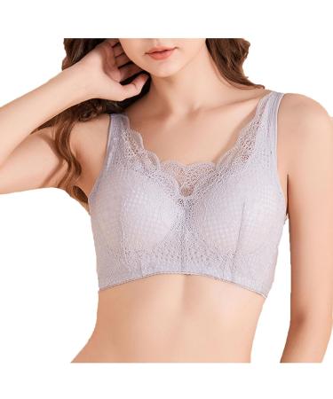 XWSM bags BH Daily Post Surgical mastectomy BH with breast prosthesis bags women women cotton wireless full bralette xxxl/xxx-large gray