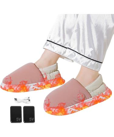 Intoximt Heated Slippers - Waterproof Foot Warmers with 3 Modes & Temp Control for Ladies | Pink 40-41 (Fits 38/39) - Perfect for Home Office School & Travel - Buy Online on GoSupps.com