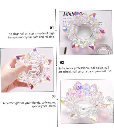 Healeved Nail Art Crystal Cup Nail Crystal Container Espresso Accessories Nail Accessories Nail Art Cup Bowl Glass Nails Cup Clear Mugs Kit High Transparent Crystal Jewelry Travel Acrylic 11x11cm Transparent - Buy Online on GoSupps.com