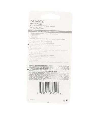 Almay Pressed Powder All Set No Shine - My Best Light 100 | Long-Lasting Shine Control | 0.20 oz - Shop Internationally - Buy Online on GoSupps.com