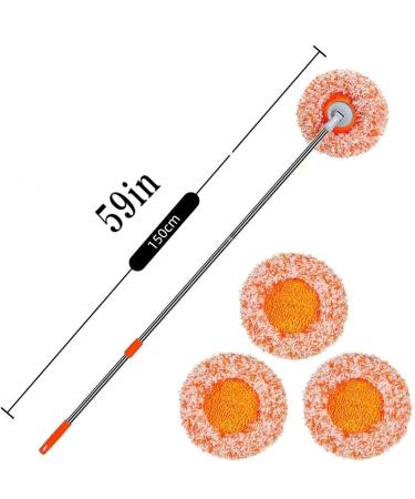 Intellect Mop 360 Rotatable Adjustable Cleaning Mop 2024 New Extendable Wall Cleaning Mop 3 Reusable Heads for Floor (59in) - Buy Online on GoSupps.com