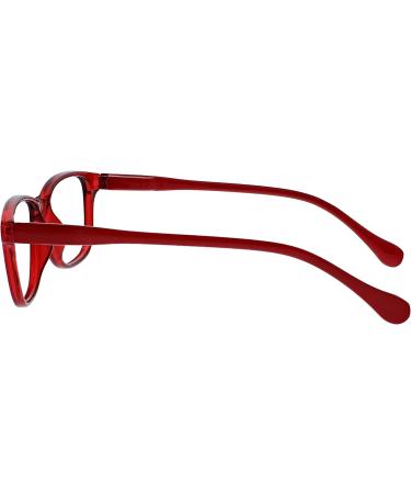 Stylish Red Lightweight Reading Glasses for Men & Women - R27-Z +2.00 Diopters - The Reading Glasses Company - Buy Online on GoSupps.com