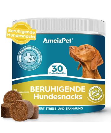 Ameizpet dogs soft treats for dogs for fear barking aggression fireworks 30 dog treats Calming Chews 30 Treats