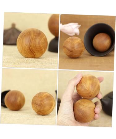 Lurrose 8 Pc Massage Globe Set | Hand-Rotating Wooden Balls for Acupressure & Thumb Exercises | Smooth Thuja Wood Foot Roller - Buy Online on GoSupps.com