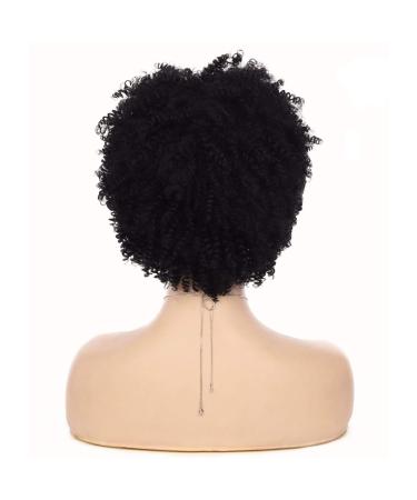 Short Black Kinky Afro Wig for Black Women - Natural Synthetic Curly Wig with Wig Cap - Buy Online on GoSupps.com
