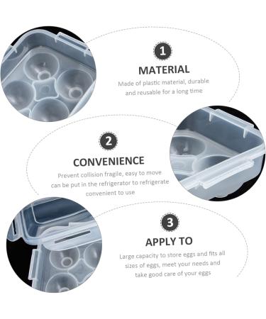 GLEAVI 2pcs Box Refrigerator Fridge Egg Dispenser Fresh-keeping Egg Bag Egg Box Shipping Box Multi-layer Whitex2pcs 27.5x13cmx2pcs - Buy Online on GoSupps.com