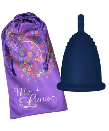 Me Luna Menstrual Cup Sport Handle Deep Ocean Size S